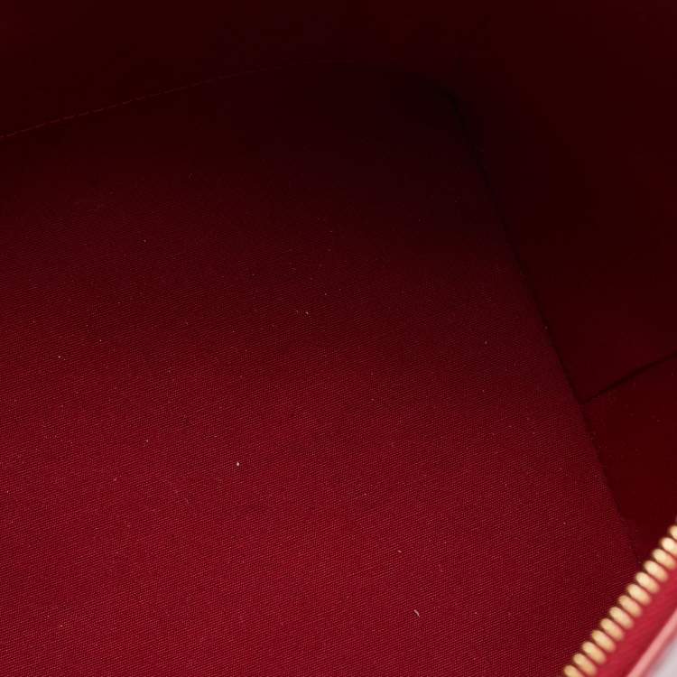 Pre Owned Louis Vuitton Orange Sunset Monogram Vernis Bellevue PM Bag