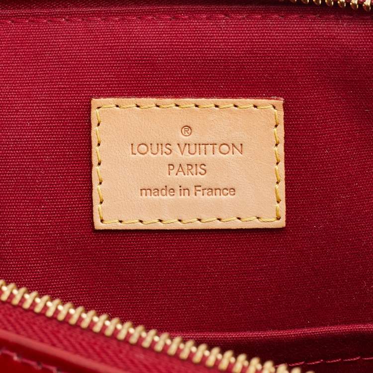 Pre Owned Louis Vuitton Orange Sunset Monogram Vernis Bellevue PM Bag