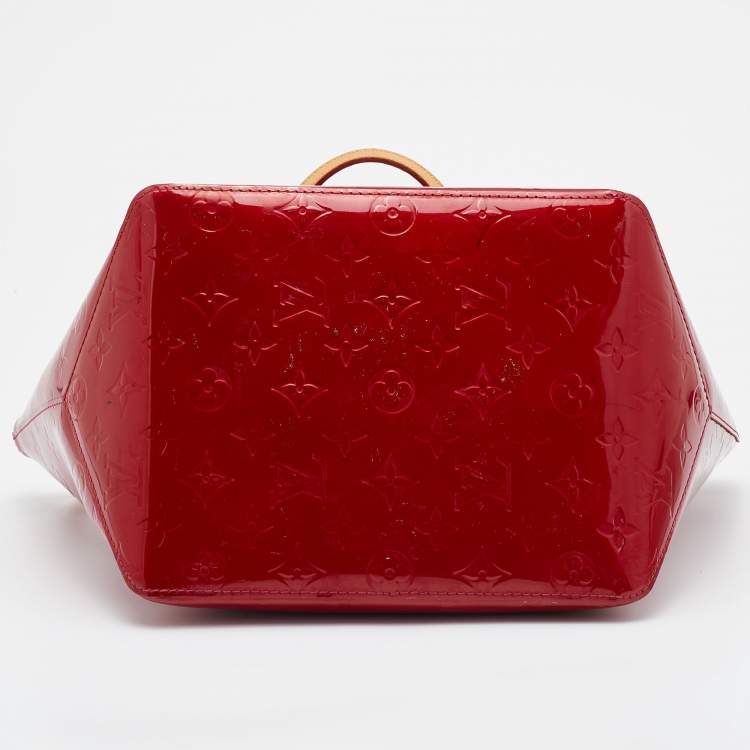 Pre Owned Louis Vuitton Orange Sunset Monogram Vernis Bellevue PM Bag