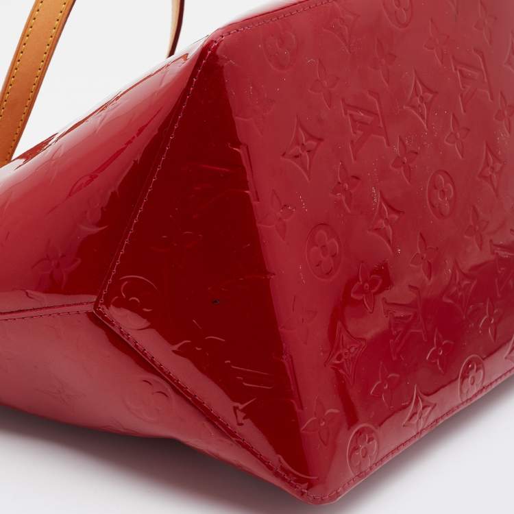 Pre Owned Louis Vuitton Orange Sunset Monogram Vernis Bellevue PM Bag