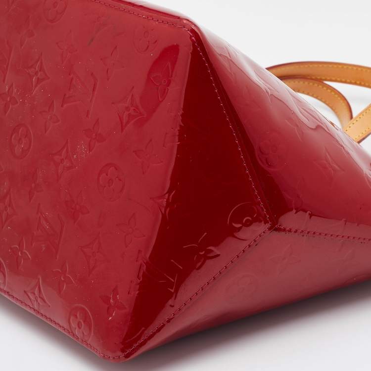 Pre Owned Louis Vuitton Orange Sunset Monogram Vernis Bellevue PM Bag