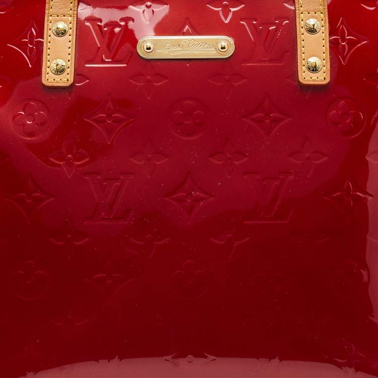 Pre Owned Louis Vuitton Orange Sunset Monogram Vernis Bellevue PM Bag