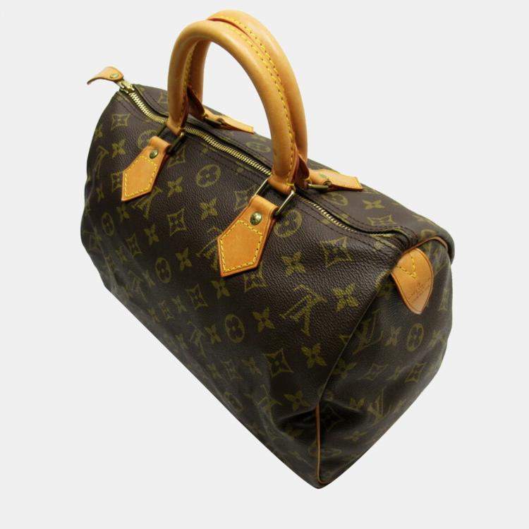 Louis Vuitton Monogram Speedy 30 - Brown Handle Bags, Handbags