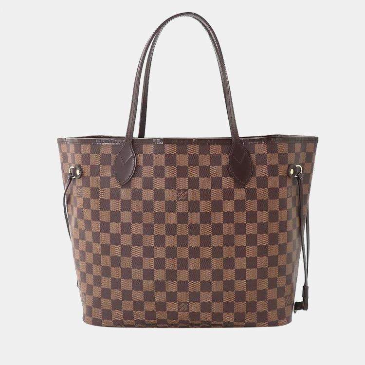 Pre Owned Louis Vuitton Brown Damier Ebene Canvas Neverfull MM Tote Bag