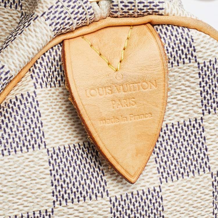 Pre Owned Louis Vuitton Damier Azur Canvas Speedy 30 Bag