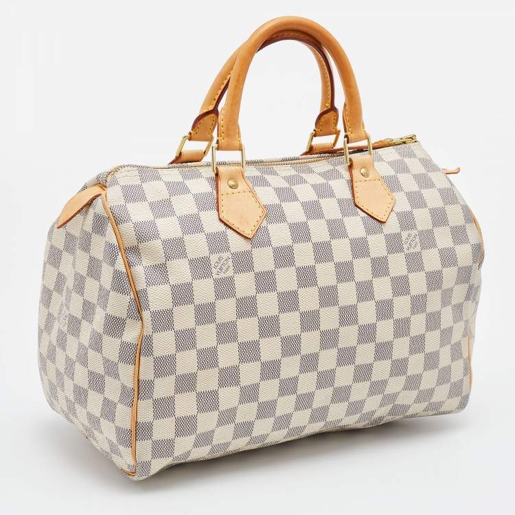 Pre Owned Louis Vuitton Damier Azur Canvas Speedy 30 Bag