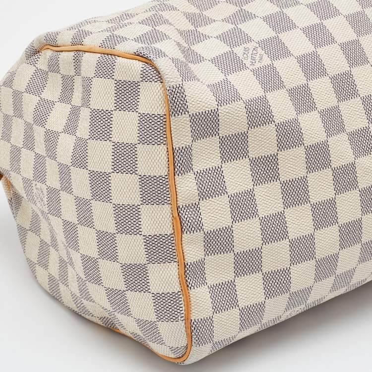 Pre Owned Louis Vuitton Damier Azur Canvas Speedy 30 Bag