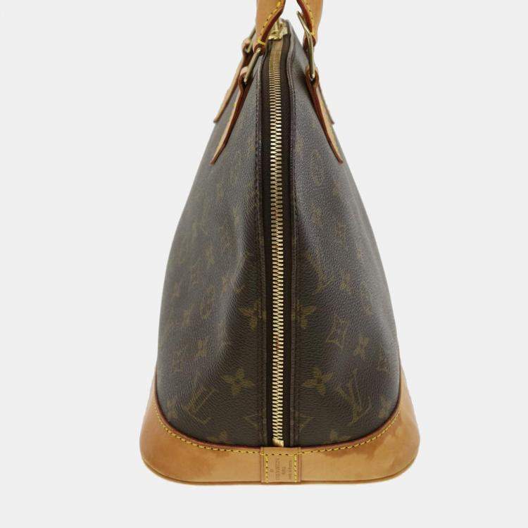 Auth Louis Vuitton Monogram Alma Hand Bag M51130 Used