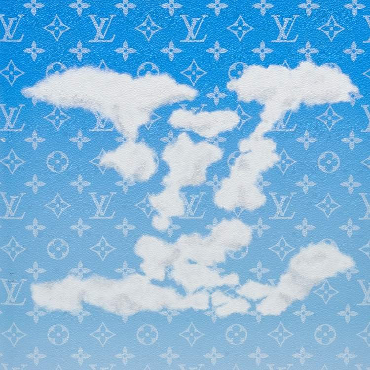 Pre Owned Louis Vuitton Monogram Clouds Canvas Horizon 55 Suitcase