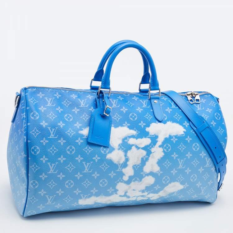 Pre Owned Louis Vuitton Monogram Clouds Canvas Keepall 50 Bag