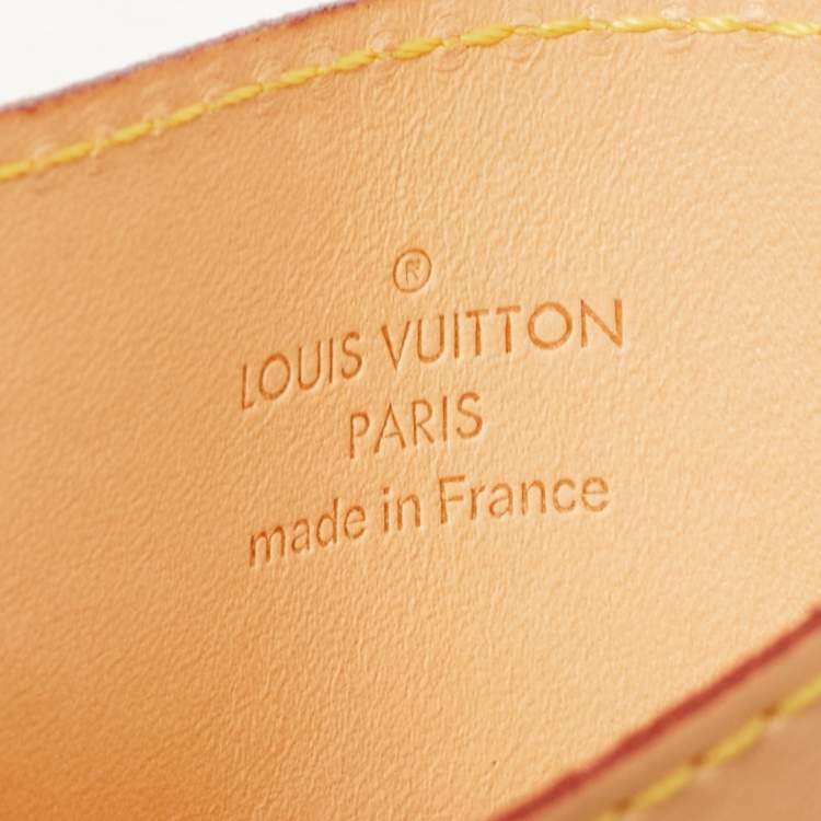 Pre Owned Louis Vuitton Vachetta Leather Earth Trunks Card Holder