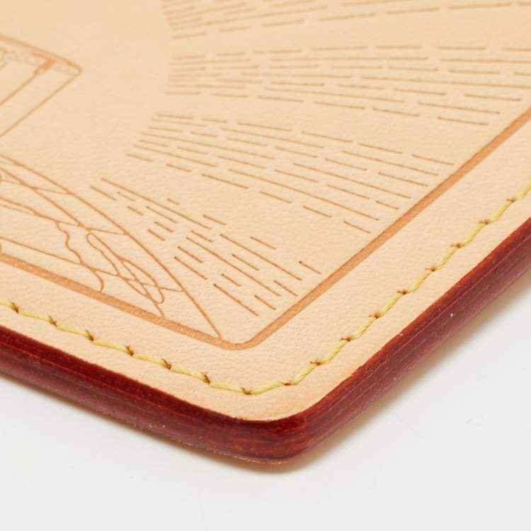 Pre Owned Louis Vuitton Vachetta Leather Earth Trunks Card Holder