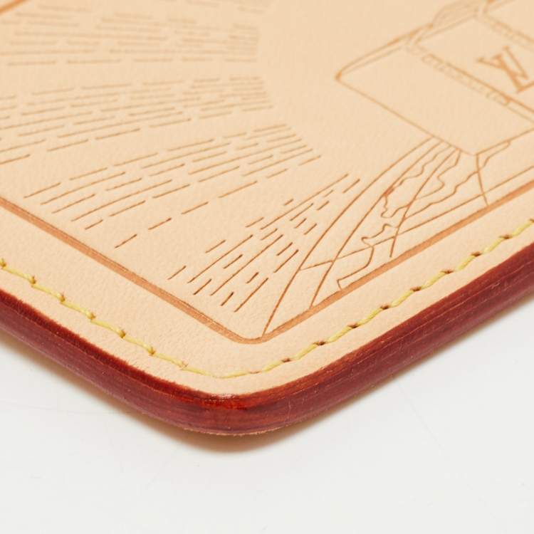 Pre Owned Louis Vuitton Vachetta Leather Earth Trunks Card Holder