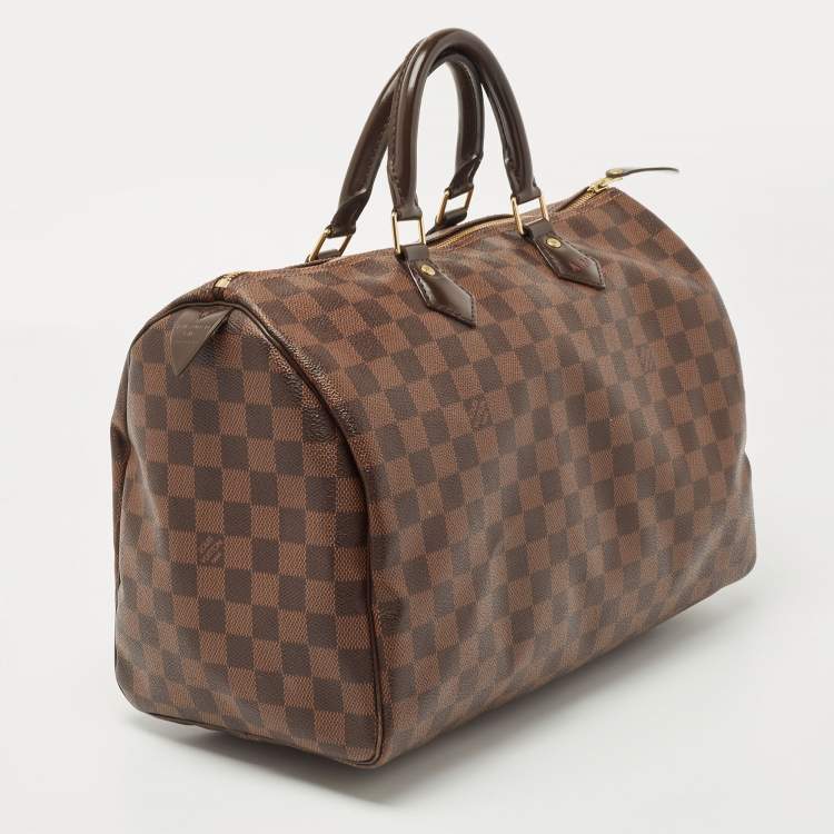 Pre Owned Louis Vuitton Damier Ebene Canvas Speedy 35 Bag