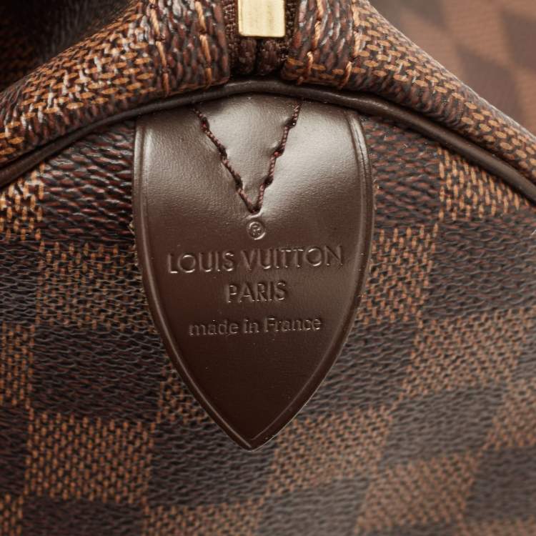 Pre Owned Louis Vuitton Damier Ebene Canvas Speedy 35 Bag