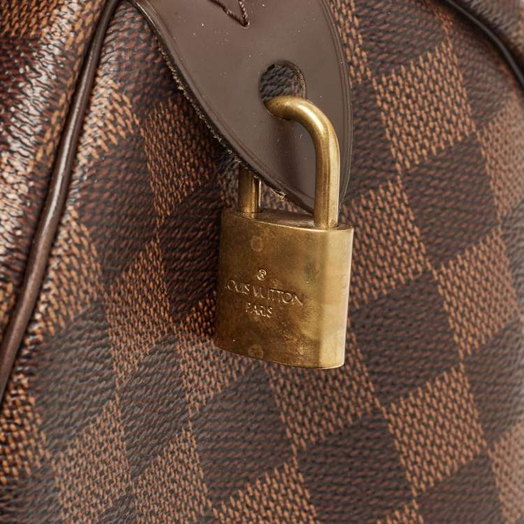 Pre Owned Louis Vuitton Damier Ebene Canvas Speedy 35 Bag