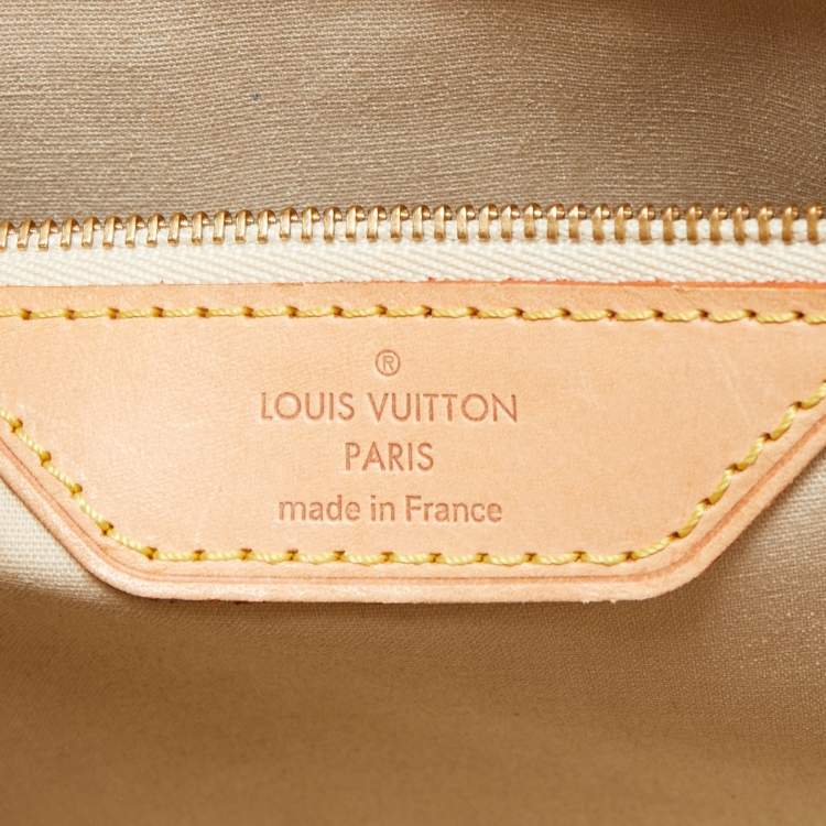 Pre Owned Louis Vuitton Citrine Monogram Vernis Brea MM Bag