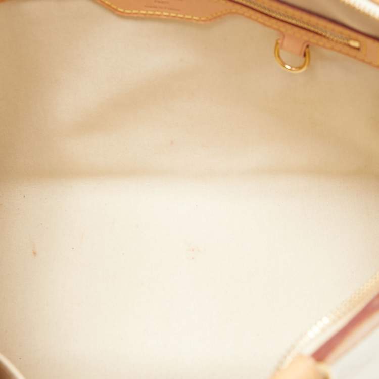 Pre Owned Louis Vuitton Citrine Monogram Vernis Brea MM Bag