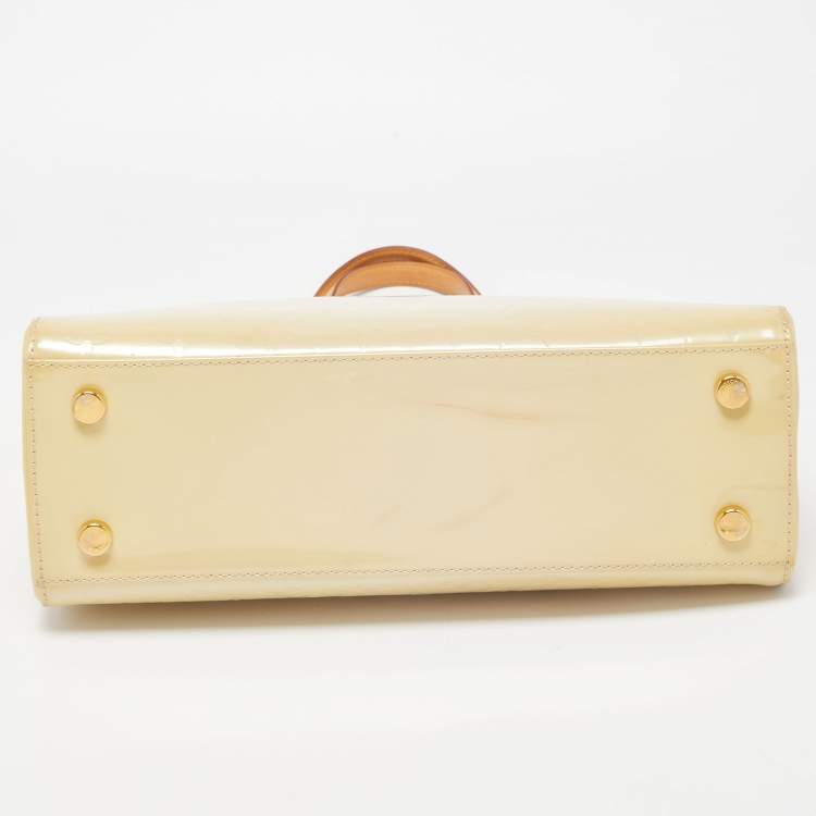Pre Owned Louis Vuitton Citrine Monogram Vernis Brea MM Bag