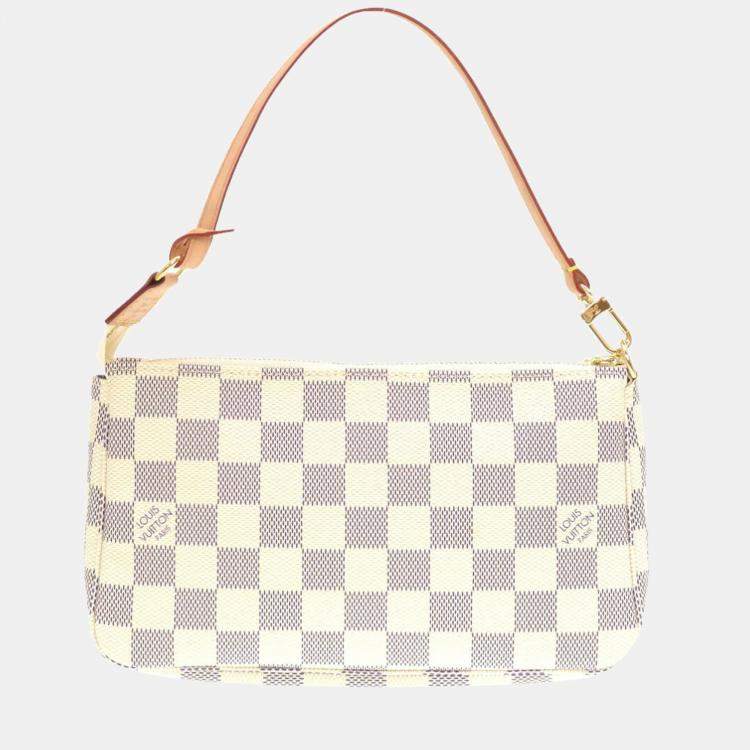 Louis Vuitton White Damier Azur Canvas Pochette accessoires Bag