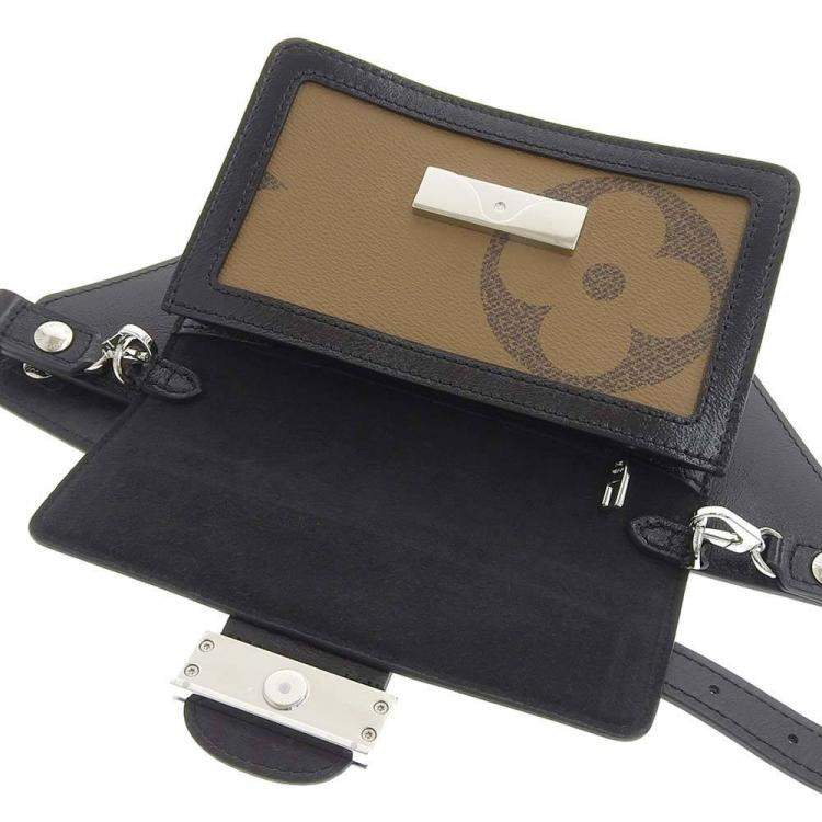 Pre Owned Louis Vuitton Brown Monogram Giant Reverse Dauphine Bumbag Belt Bag