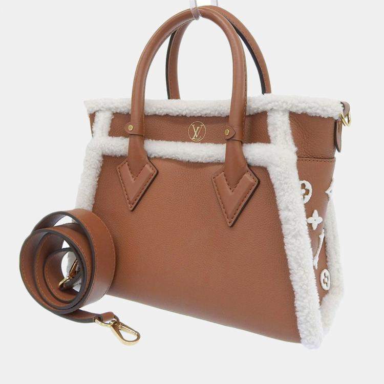 Louis Vuitton Brown Leather and Shearling on My Side PM Tote Bag