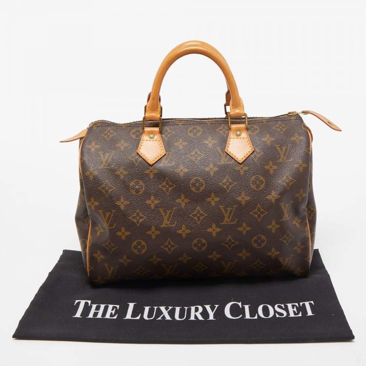 Pre Owned Louis Vuitton Monogram Canvas Speedy 30 Bag
