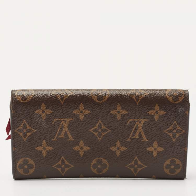 Pre Owned Louis Vuitton Fuchsia Monogram Canvas Emilie Wallet