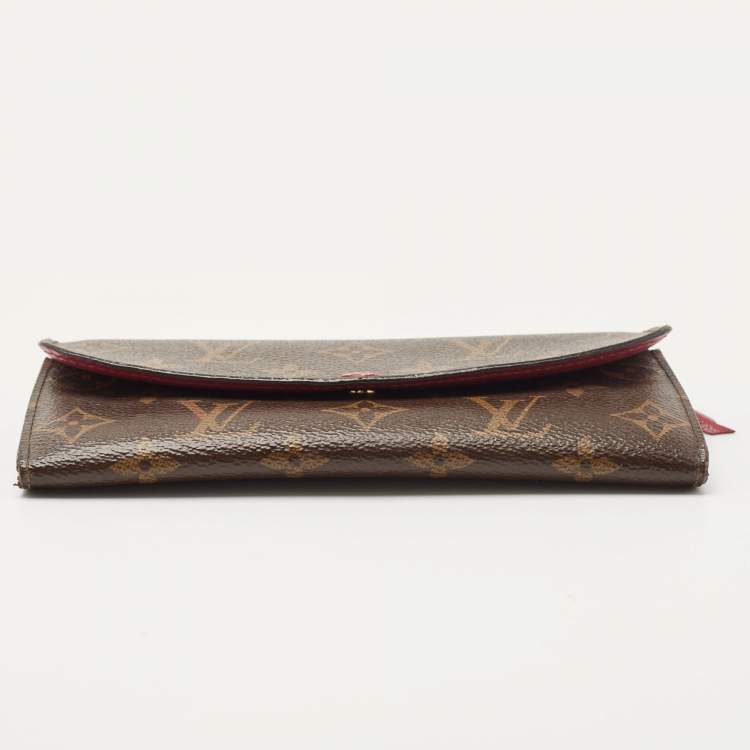 Pre Owned Louis Vuitton Fuchsia Monogram Canvas Emilie Wallet