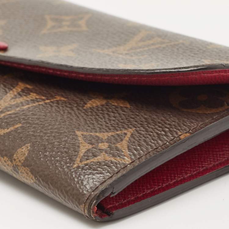 Pre Owned Louis Vuitton Fuchsia Monogram Canvas Emilie Wallet