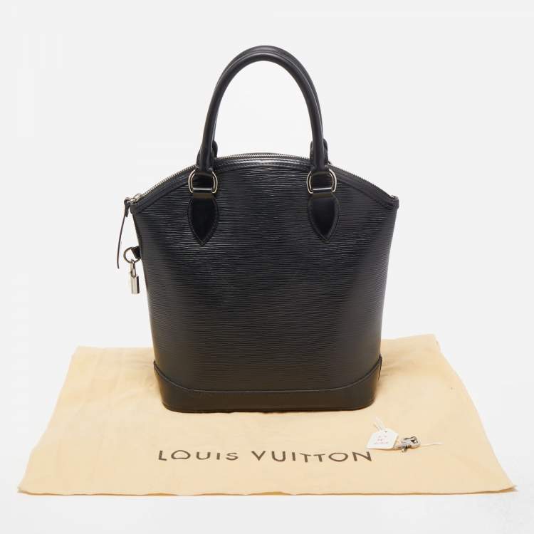 Pre Owned Louis Vuitton Black Epi Leather Lockit Vertical Bag