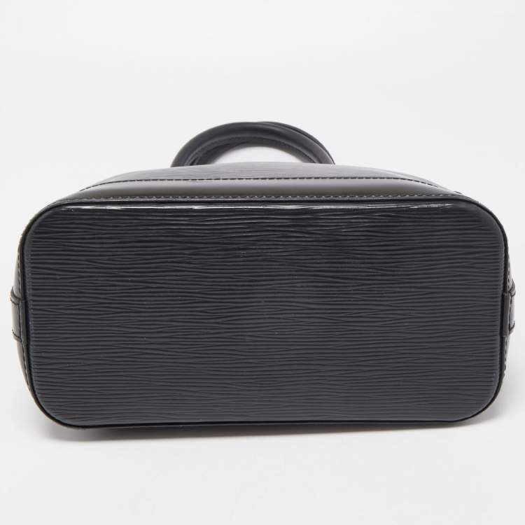 Pre Owned Louis Vuitton Black Epi Leather Lockit Vertical Bag