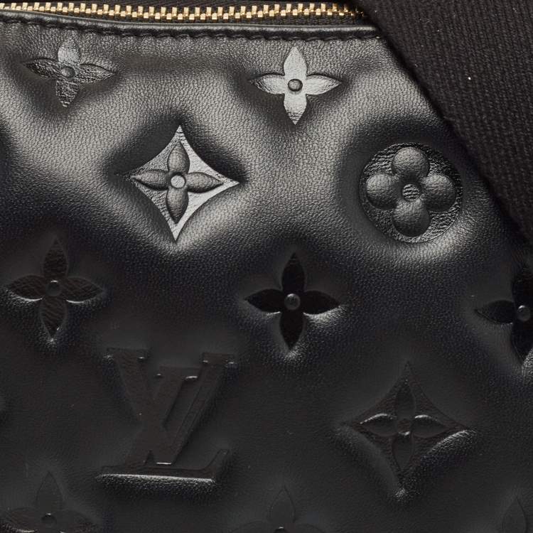 Pre Owned Louis Vuitton Black Monogram Embossed Coussin PM Bag