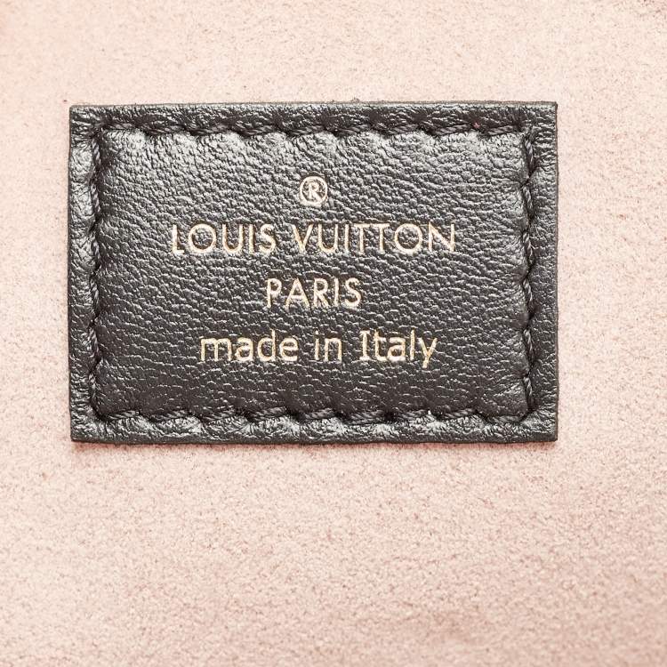 Pre Owned Louis Vuitton Black Monogram Embossed Coussin PM Bag