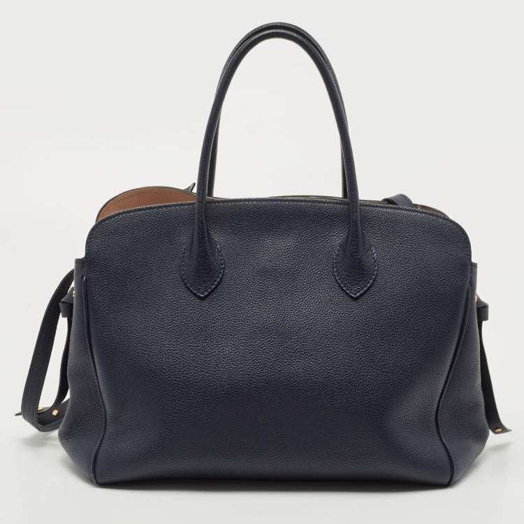مملوكة مسبقًا Louis Vuitton Blue Marine Leather Milla MM Bag