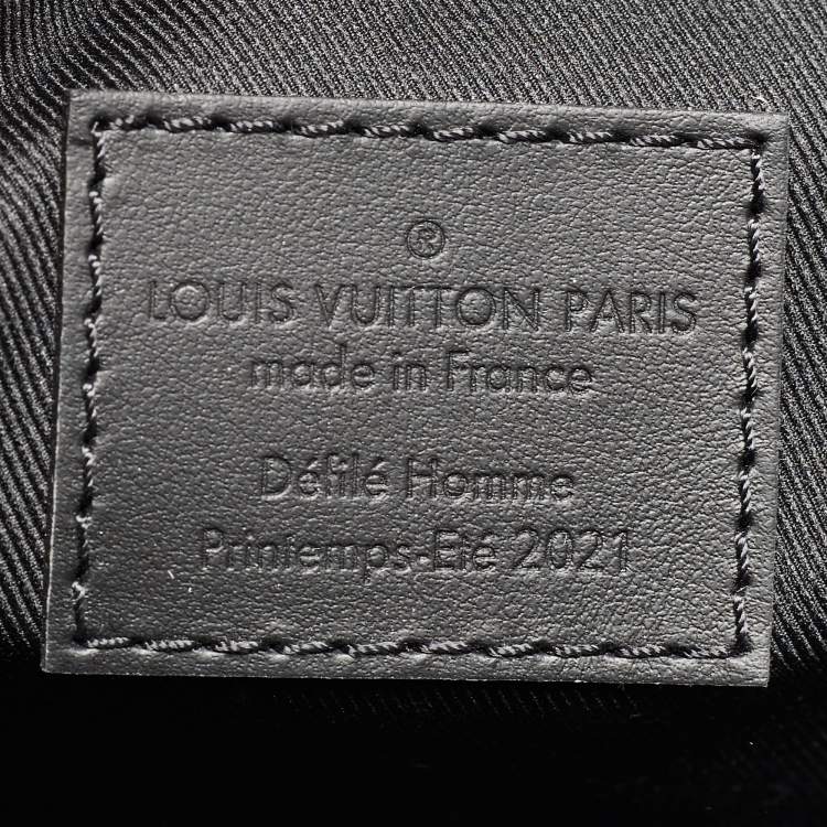 Pre Owned Louis Vuitton Black Damier Distorted Leather Keepall Bandouliere 40 Bag