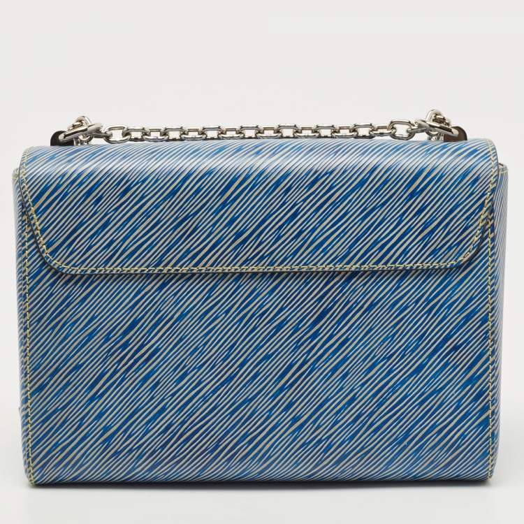 Pre Owned Louis Vuitton Denim Epi Leather Twist MM Bag