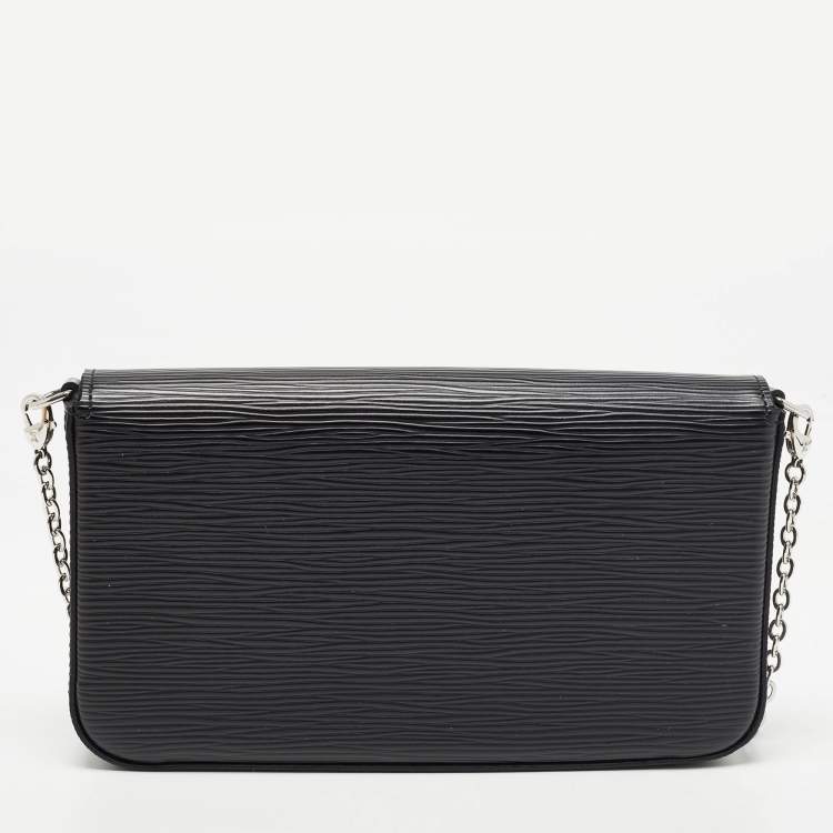 مملوكة مسبقًا Louis Vuitton Black Epi Leather Pochette Felicie Bag