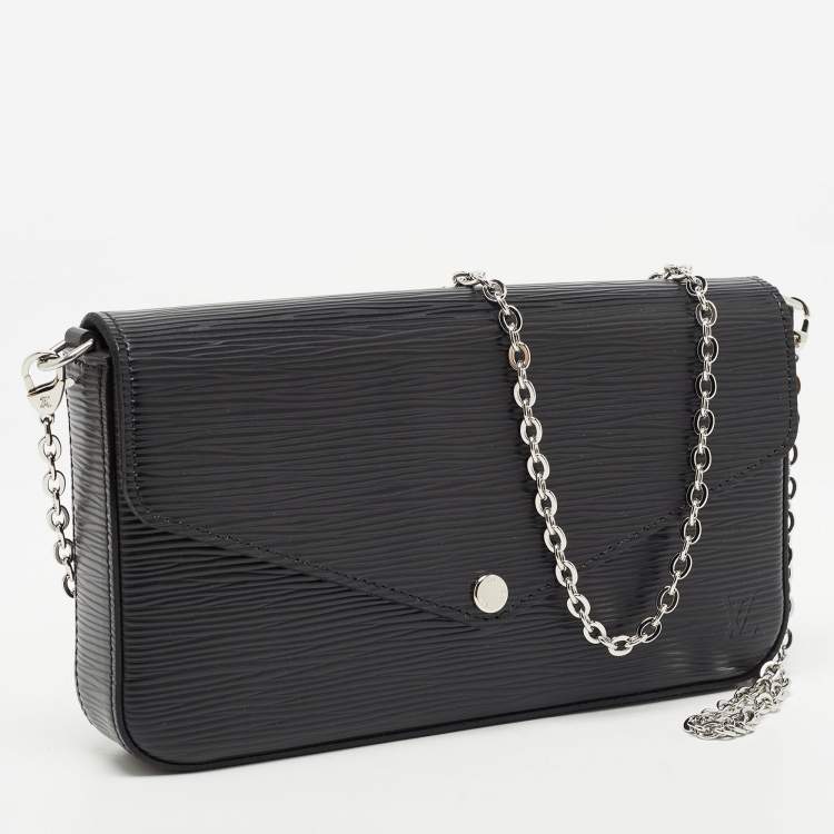مملوكة مسبقًا Louis Vuitton Black Epi Leather Pochette Felicie Bag
