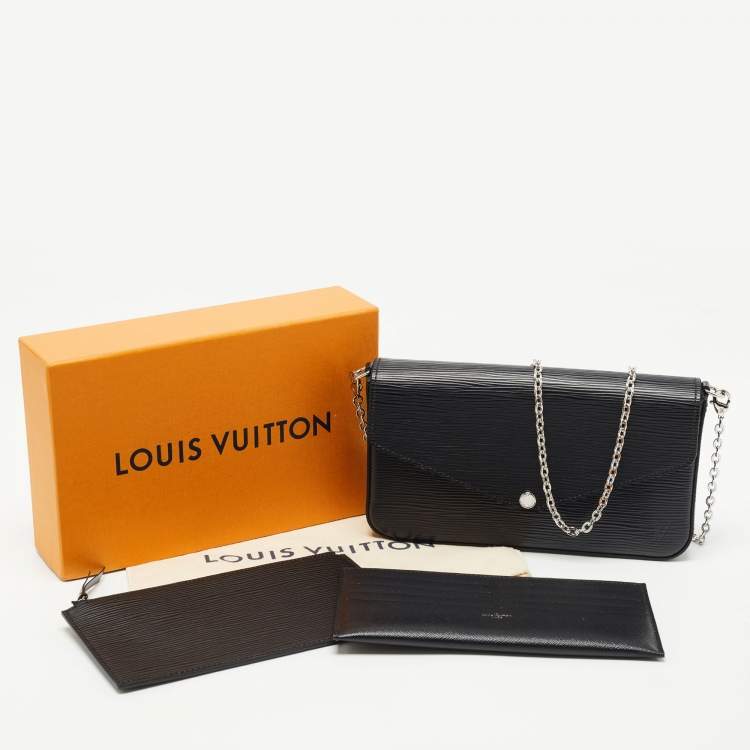 مملوكة مسبقًا Louis Vuitton Black Epi Leather Pochette Felicie Bag