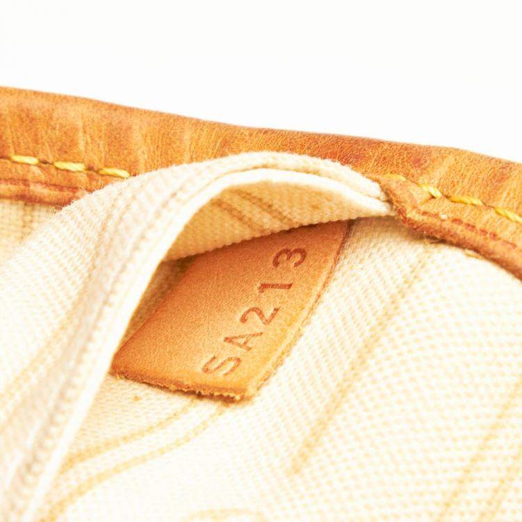 Pre Owned Louis Vuitton White Damier Azur Canvas Neverfull MM Tote Bag