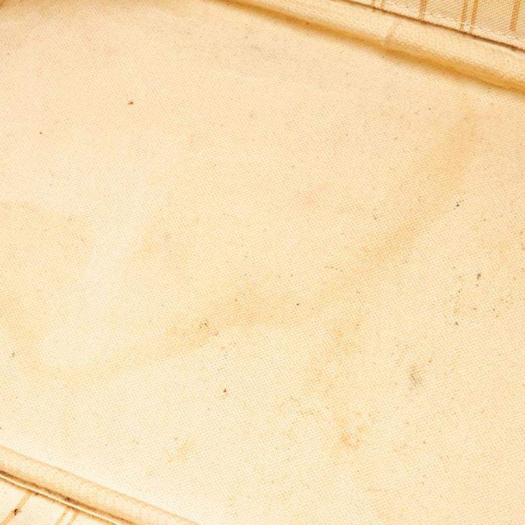 Pre Owned Louis Vuitton White Damier Azur Canvas Neverfull MM Tote Bag