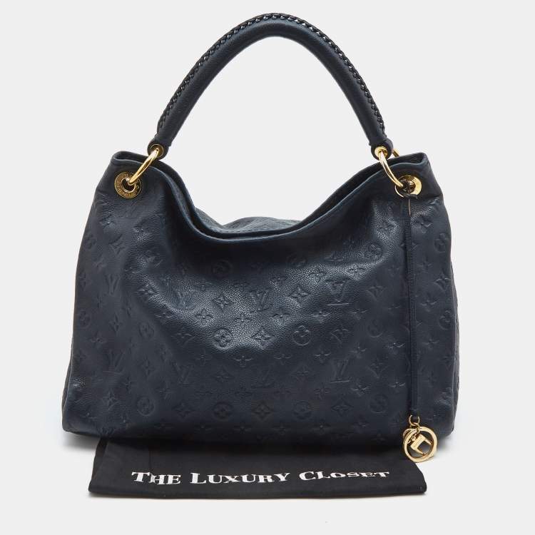 Pre Owned Louis Vuitton Dark Blue Monogram Empreinte Artsy MM bag