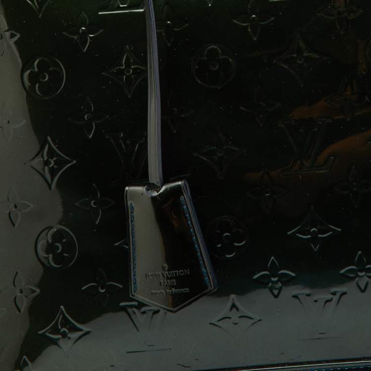 Pre Owned Louis Vuitton Bleu Nuit Monogram Vernis Alma GM Bag