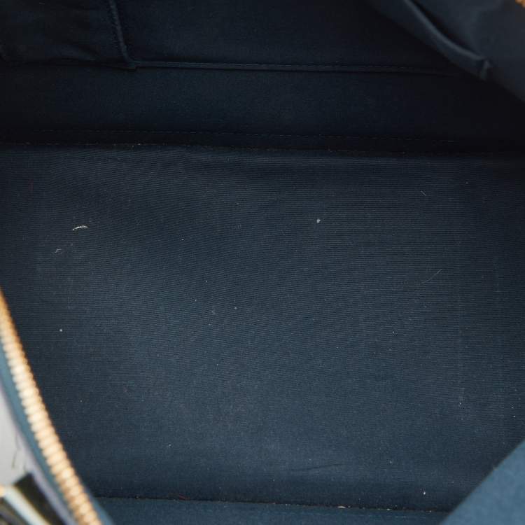 Pre Owned Louis Vuitton Bleu Nuit Monogram Vernis Alma GM Bag