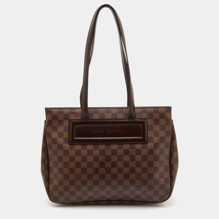 Pre Owned Louis Vuitton Damier Ebene Canvas Parioli PM Bag
