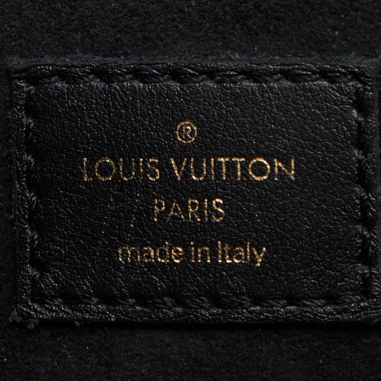 Pre Owned Louis Vuitton Black Leather New Wave Chain Bag
