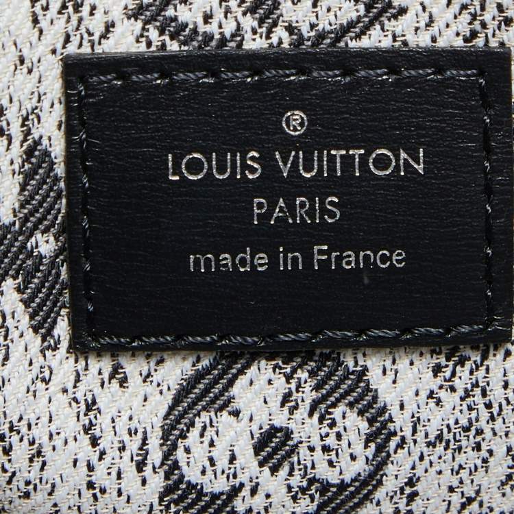 Pre Owned Louis Vuitton Black Monogram Denim and Leather OnTheGo MM Bag