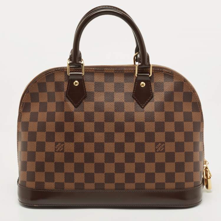 Pre Owned Louis Vuitton Damier Ebene Canvas Alma PM Bag
