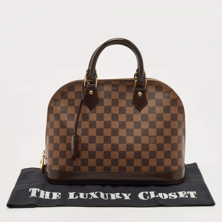 Pre Owned Louis Vuitton Damier Ebene Canvas Alma PM Bag